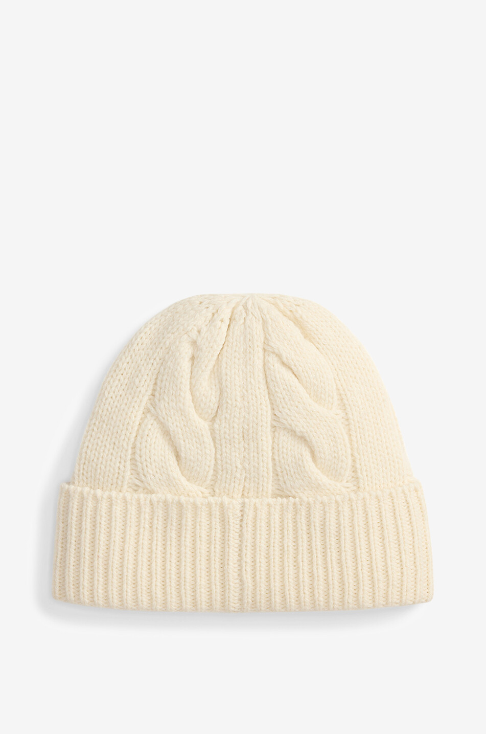 POLO RALPH LAUREN Zopfstrick-Mütze aus Wollmix Polo Bear Damen CREMEFARBEN 2