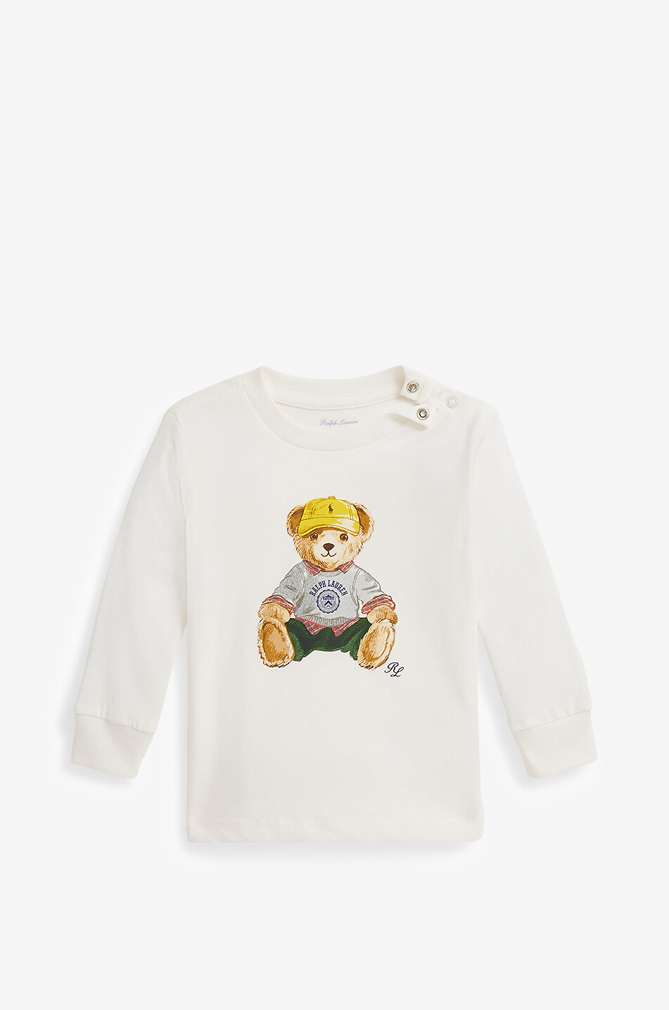 POLO RALPH LAUREN Casual Polo Bear baby long-sleeve T-shirt  WHITE 1