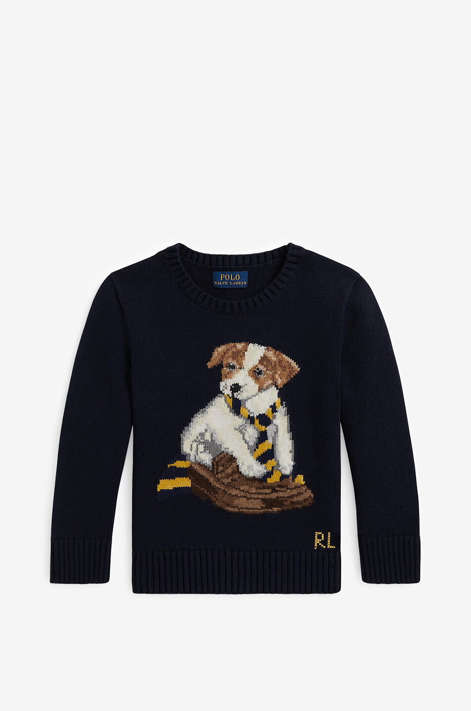 POLO RALPH LAUREN Dog boys' jacquard jumper Boy DARK BLUE 1