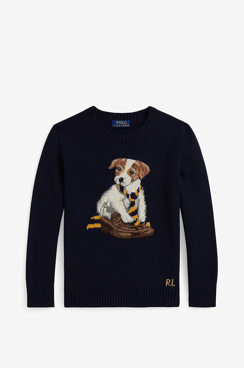 POLO RALPH LAUREN Dog boys' jacquard jumper Boy DARK BLUE 1