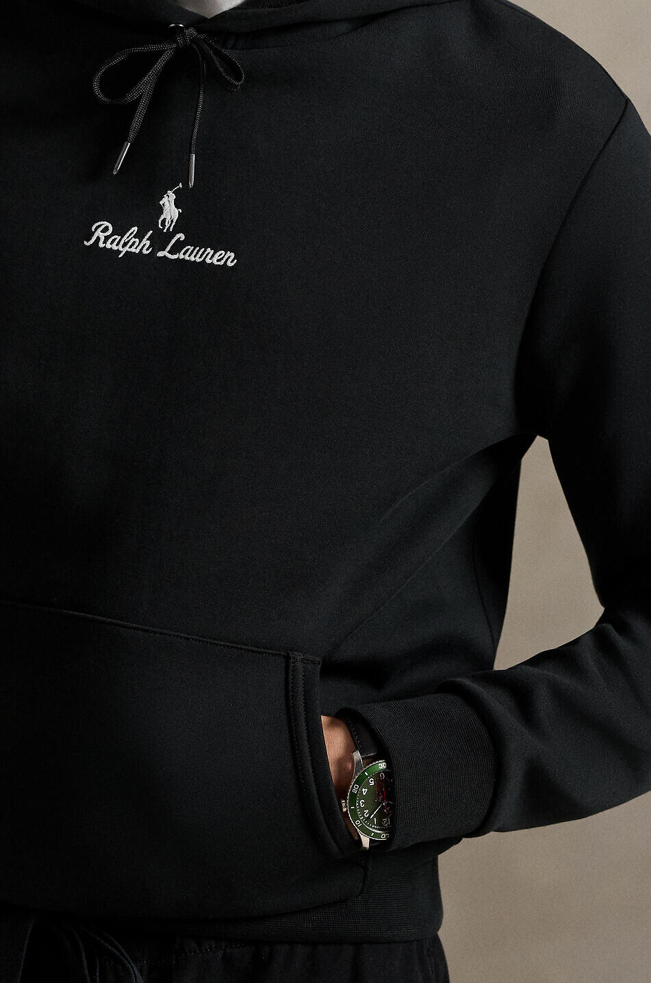 POLO RALPH LAUREN Sweat-shirt à capuche brodé Script Logo Double-Knit Homme NOIR 7