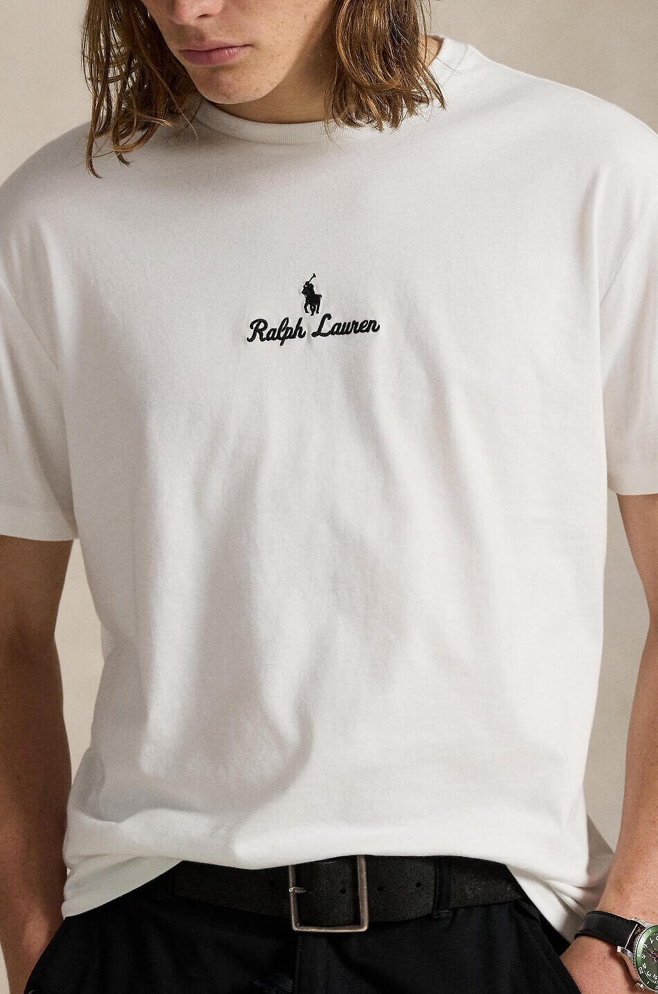 POLO RALPH LAUREN T-shirt à manches courtes Classic Fit Script Logo Homme BLANC 7