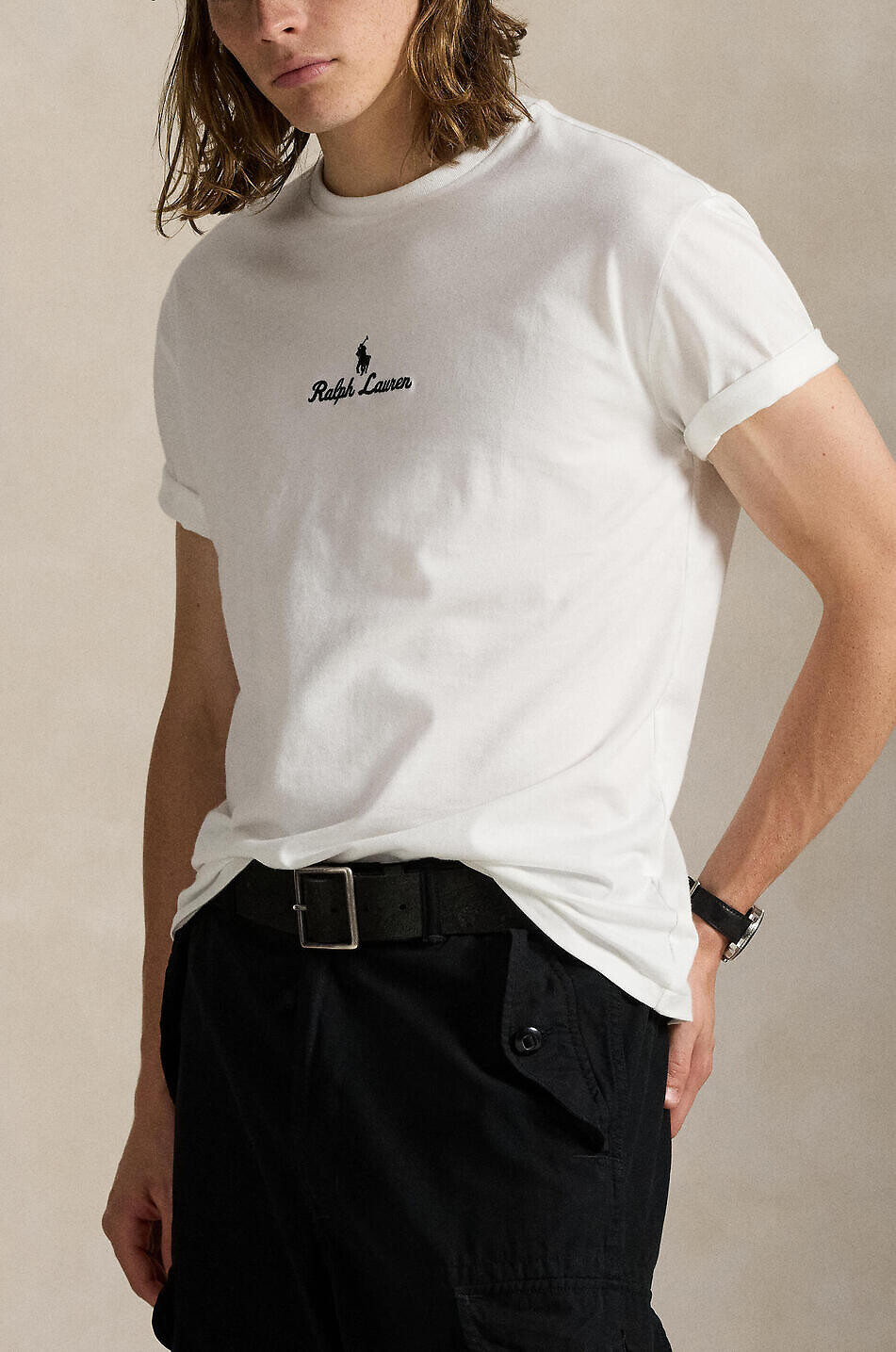 POLO RALPH LAUREN T-shirt à manches courtes Classic Fit Script Logo Homme BLANC 9