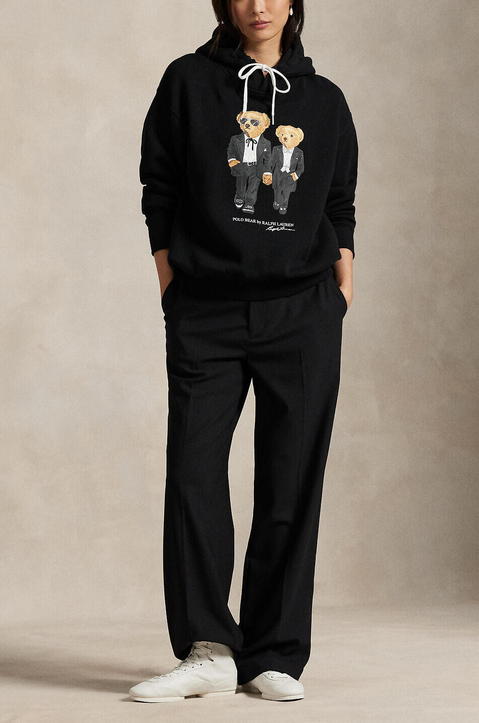 POLO RALPH LAUREN Sweat-shirt à capuche Mr. & Mrs. Polo Bear Femme NOIR 2