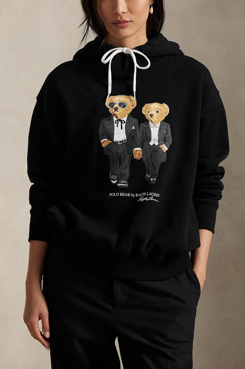 POLO RALPH LAUREN Sweat-shirt à capuche Mr. & Mrs. Polo Bear Femme NOIR 8