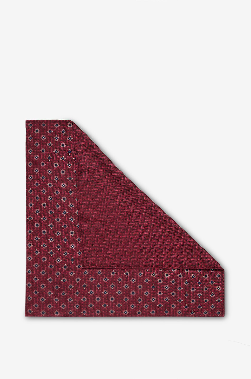 BRUNELLO CUCINELLI Diamond-patterned silk pocket square Men MEDIUM RED 2