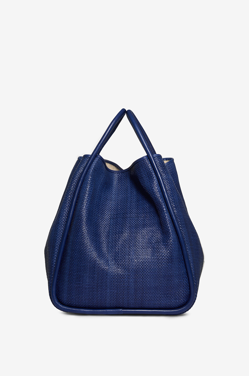 Cabas tissé en cuir de veau Ana