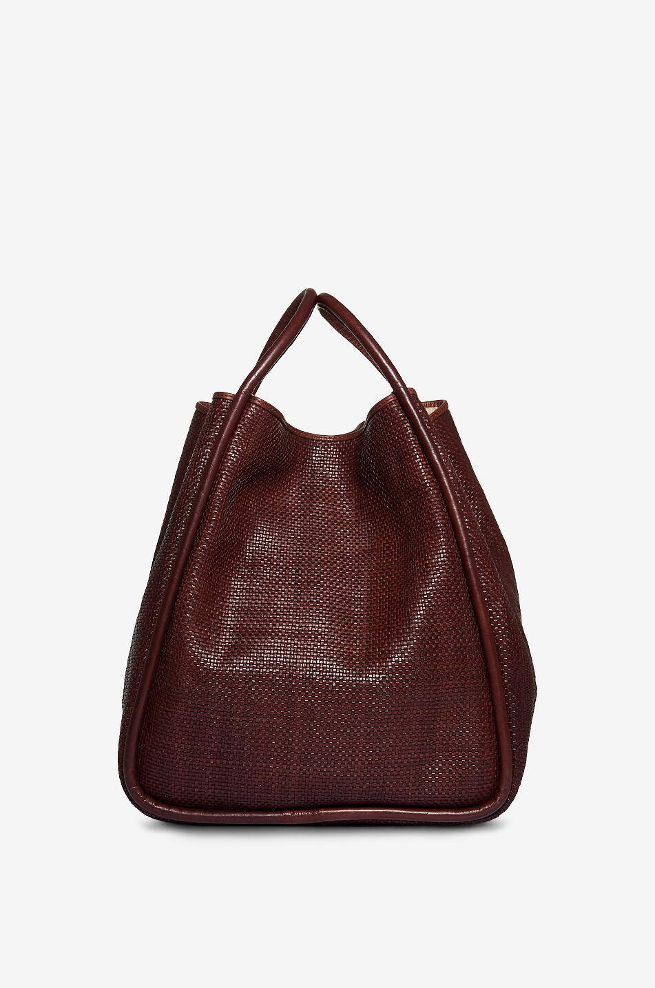 Cabas tissé en cuir de veau Ana