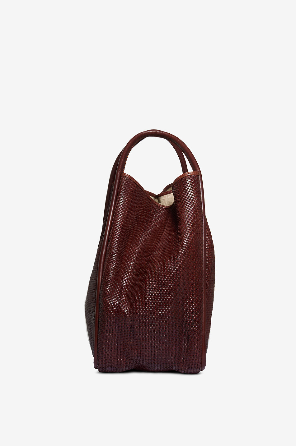 DRAGON Cabas tissé en cuir de veau Ana Femme MARRON 4
