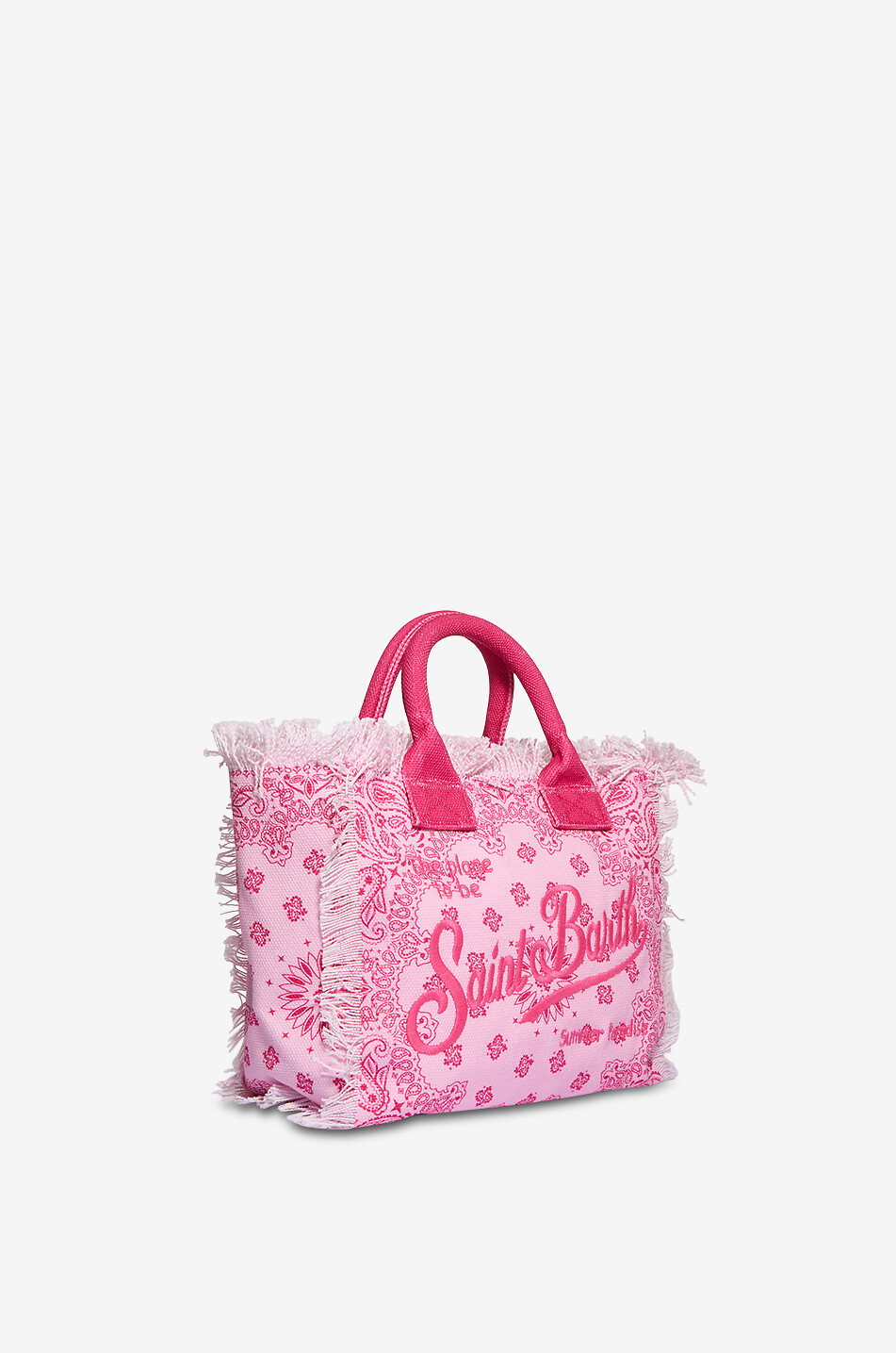 MC2 SAINT BARTH Mini cabas en coton fille Colette Bandana Fille ROSE 2