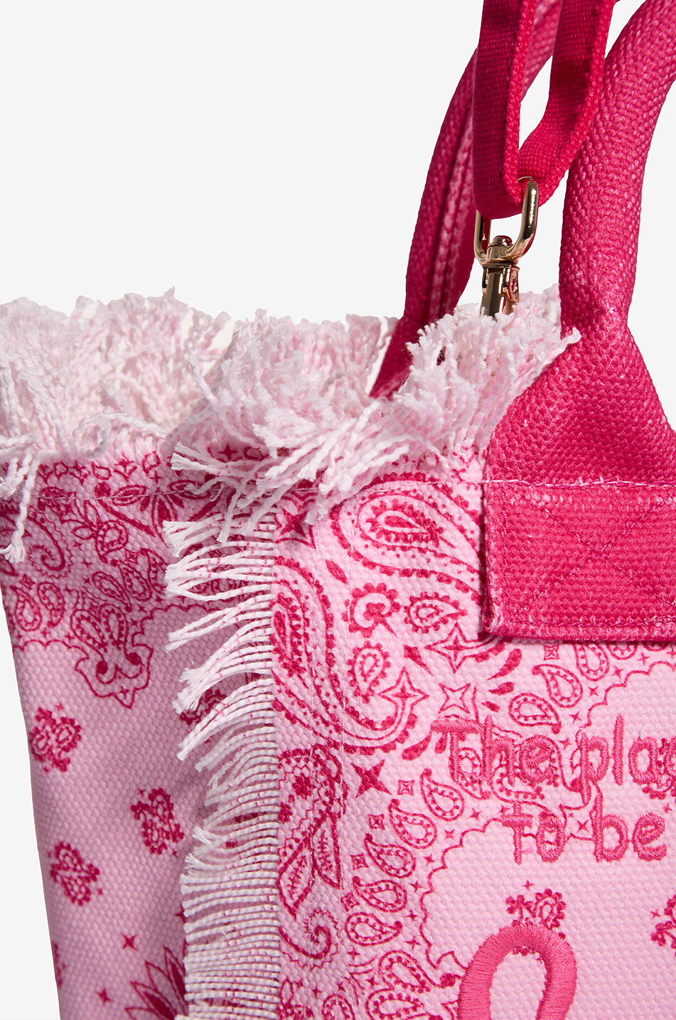 MC2 SAINT BARTH Mini cabas en coton fille Colette Bandana Fille ROSE 6
