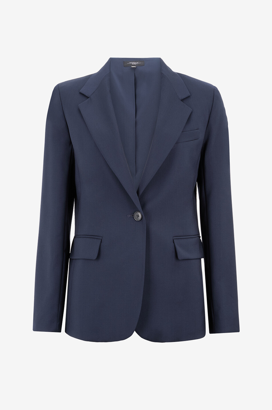WEEKEND MAX MARA Blazer en laine vierge Lamine Femme BLEU FONCE 1