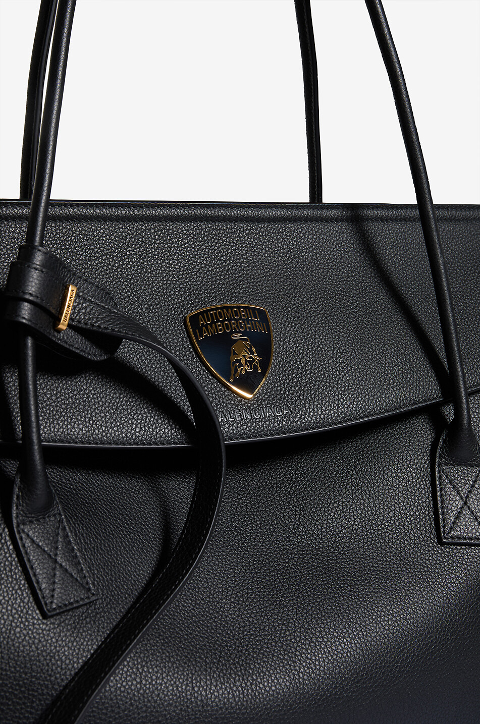BALENCIAGA Sac cabas en cuir grainé BALENCIAGA | Automobili Lamborghini Carrie Homme NOIR 5