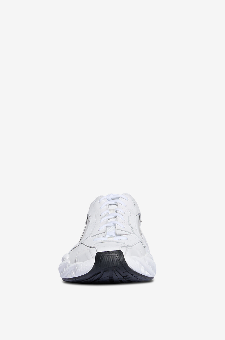 BALENCIAGA Baskets basses à lacets en cuir Monday Homme BLANC 2