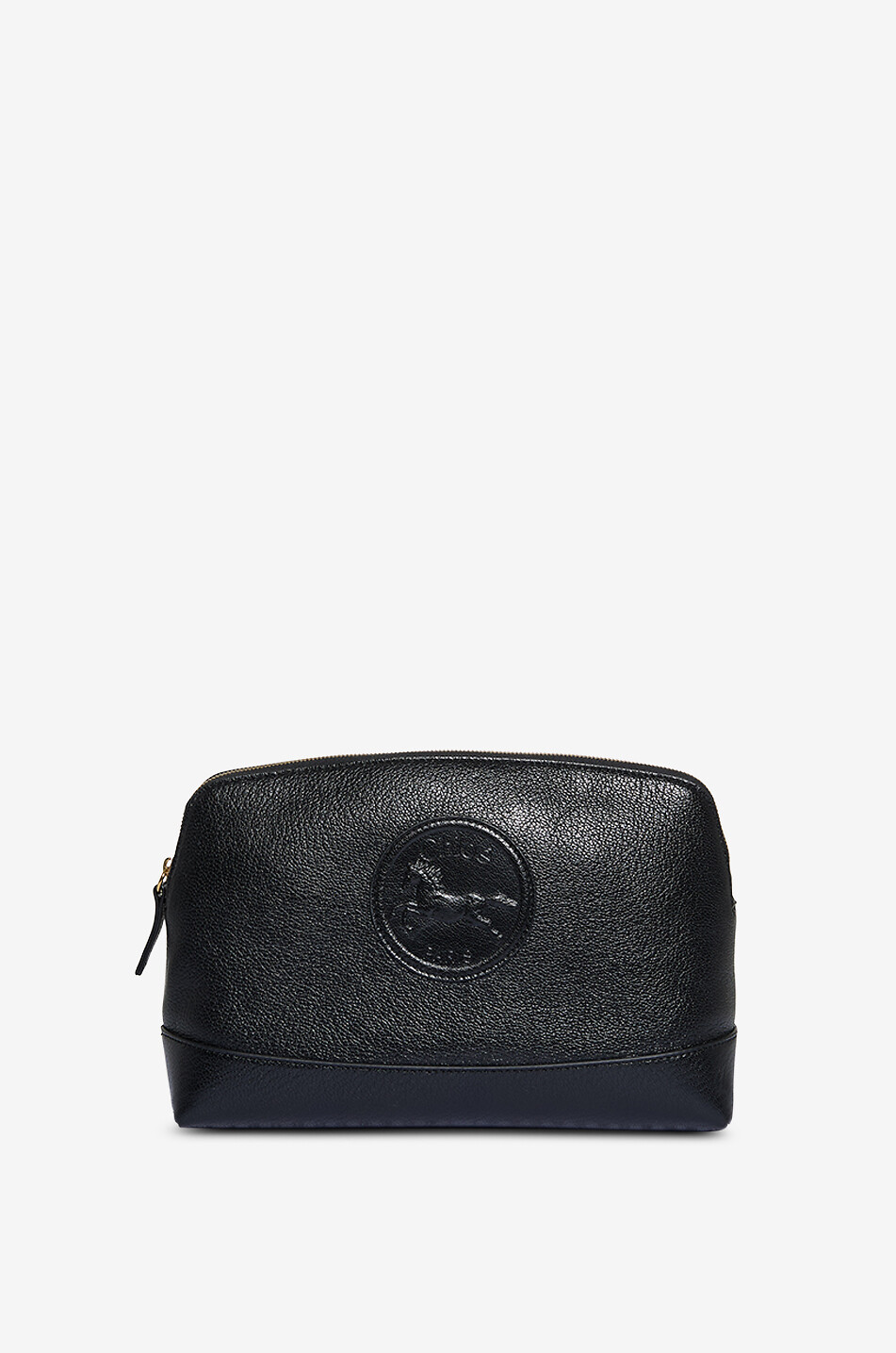 CHLOE Horse Medal grained leather pouch Women BLACK 1