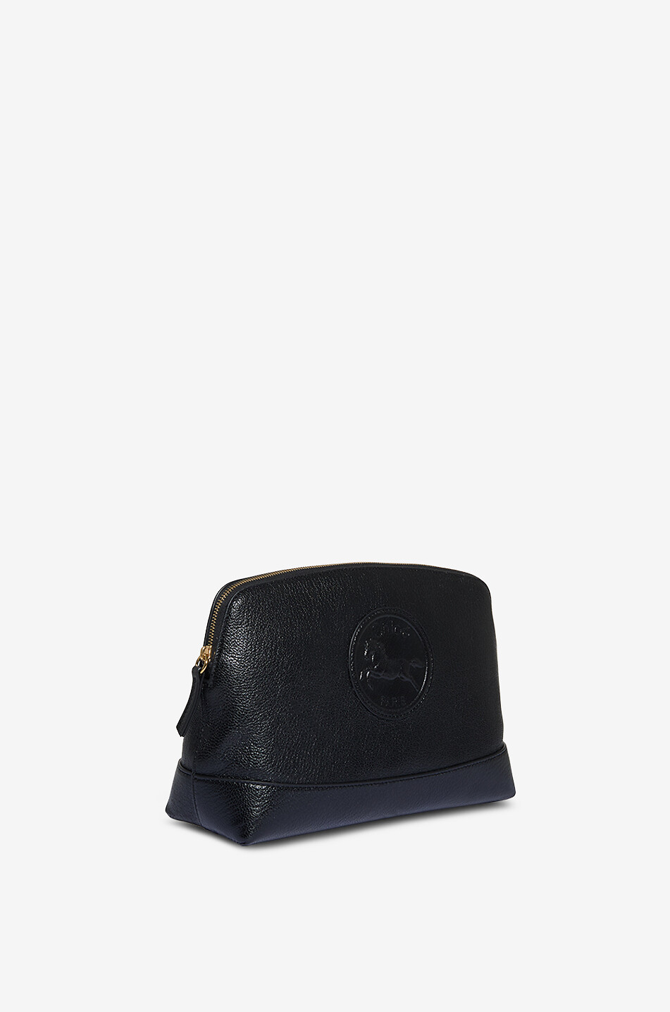 CHLOE Horse Medal grained leather pouch Women BLACK 2