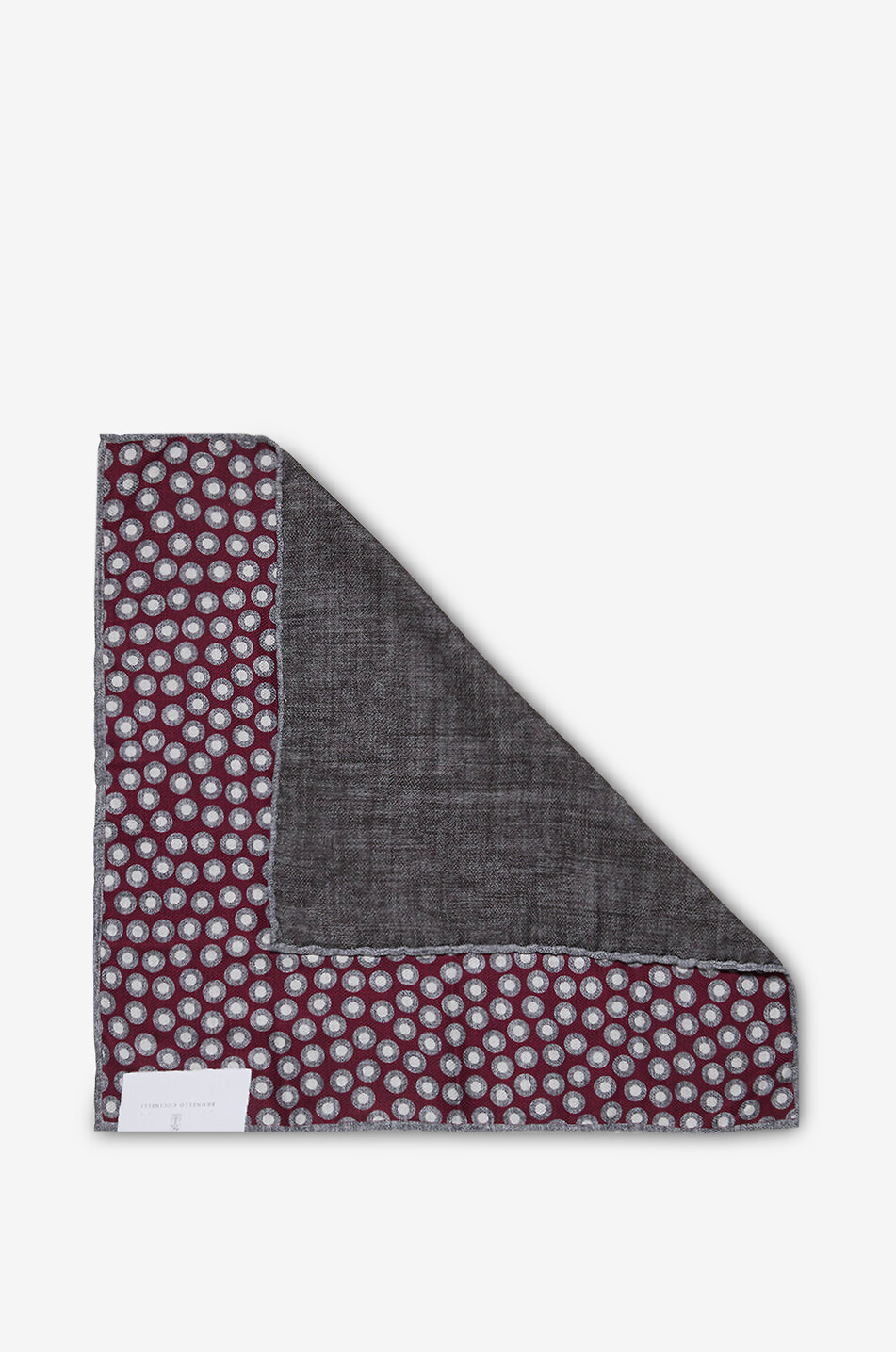 BRUNELLO CUCINELLI Polka dot printed silk pocket square Men Light beige 2