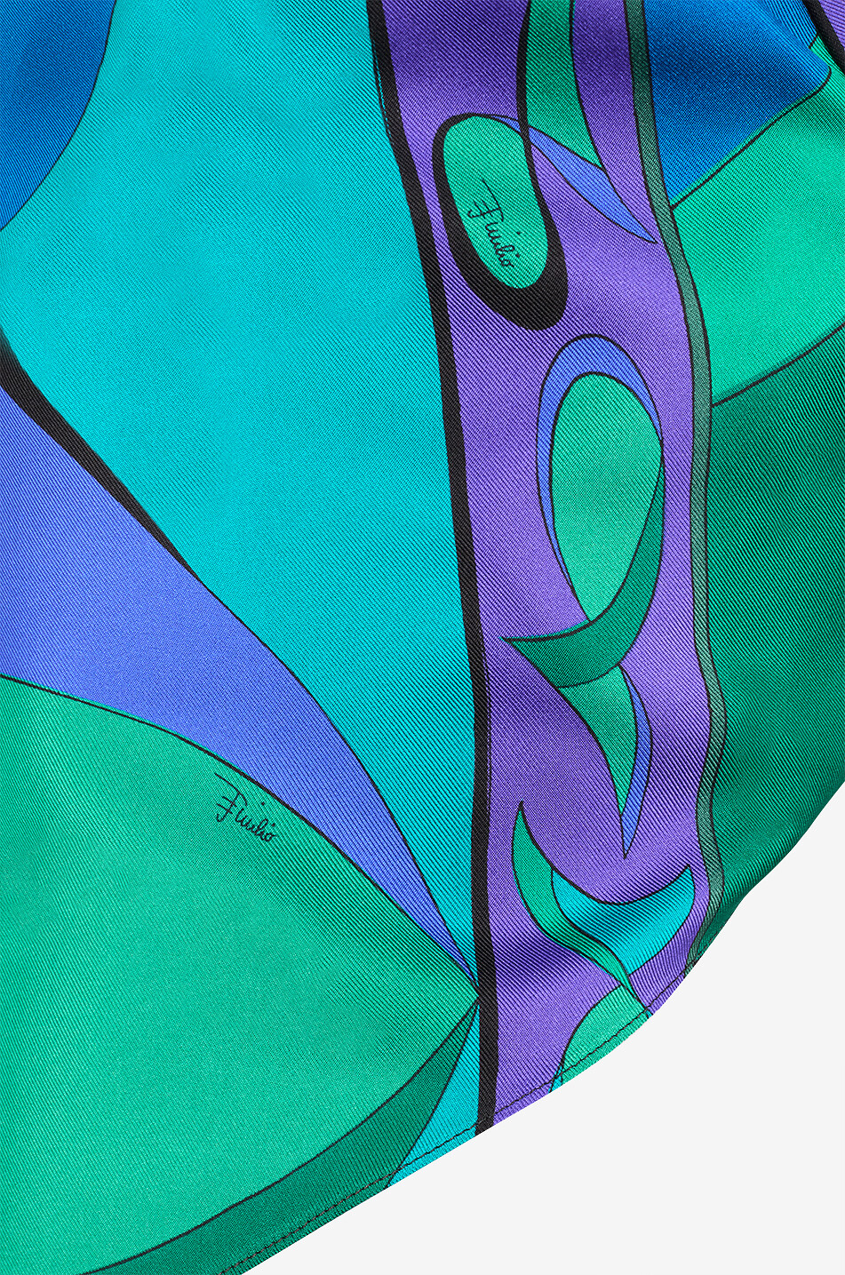 PUCCI Top sans manches dos nu en soie Pesci Femme VERT 3