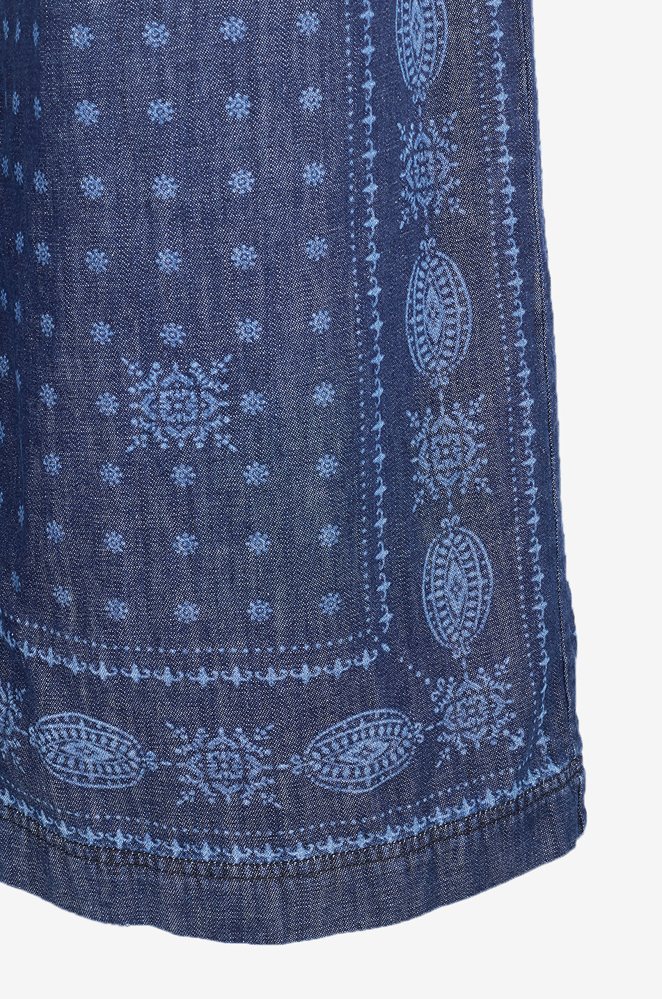 WEEKEND MAX MARA Micron printed cotton wide-leg trousers Women DARK BLUE 3