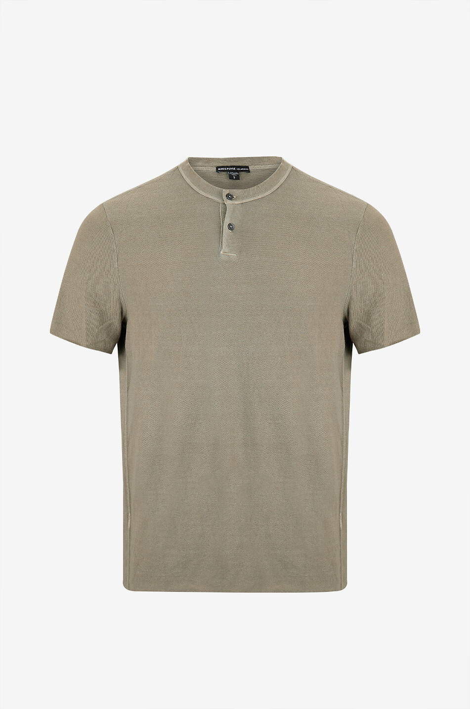 T-shirt à manches courtes en coton Henley