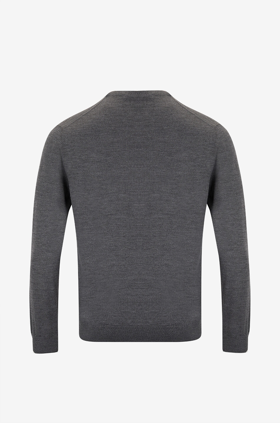 MAURIZIO BALDASSARI Pull à col rond en laine vierge et cachemire Homme GRIS MOYEN 2
