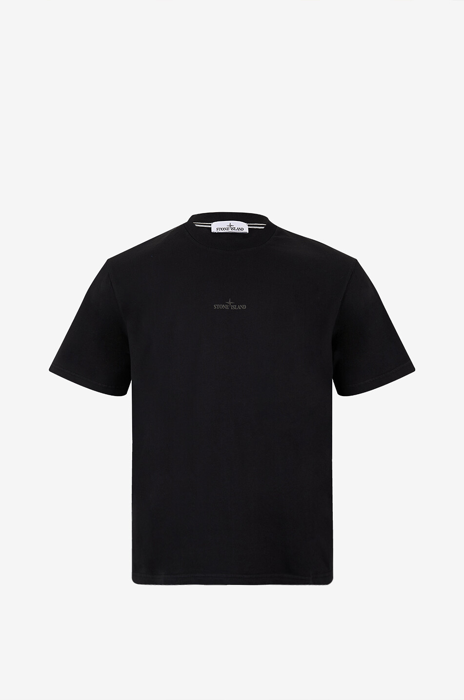 STONE ISLAND T-shirt à manches courtes en coton 2100037 Homme NOIR 1