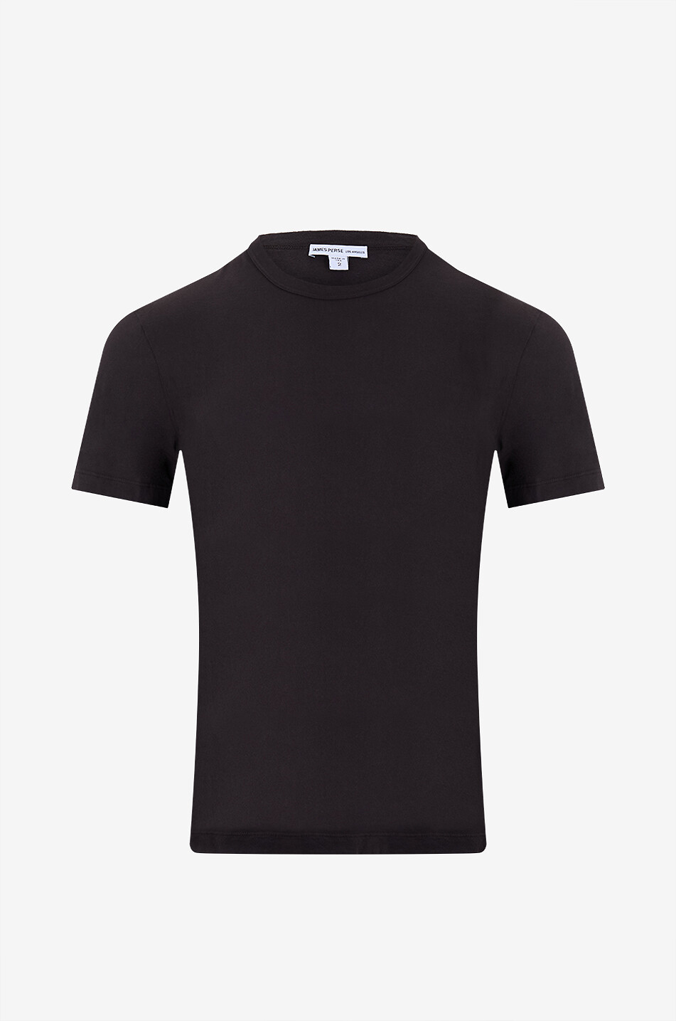 JAMES PERSE T-shirt à col rond et manches courtes en jersey léger Homme NOIR 1