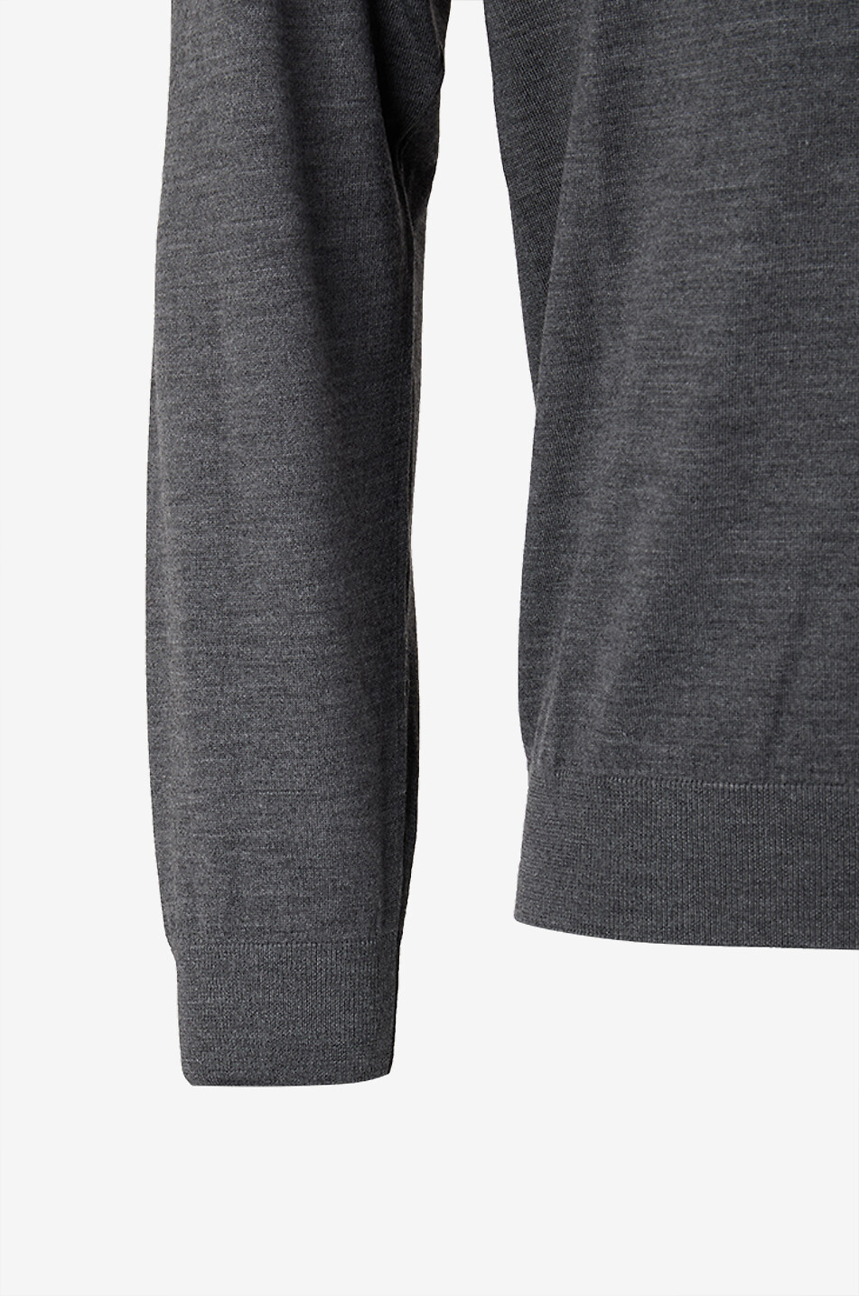 MAURIZIO BALDASSARI Pull à col rond en laine vierge et cachemire Homme GRIS MOYEN 3