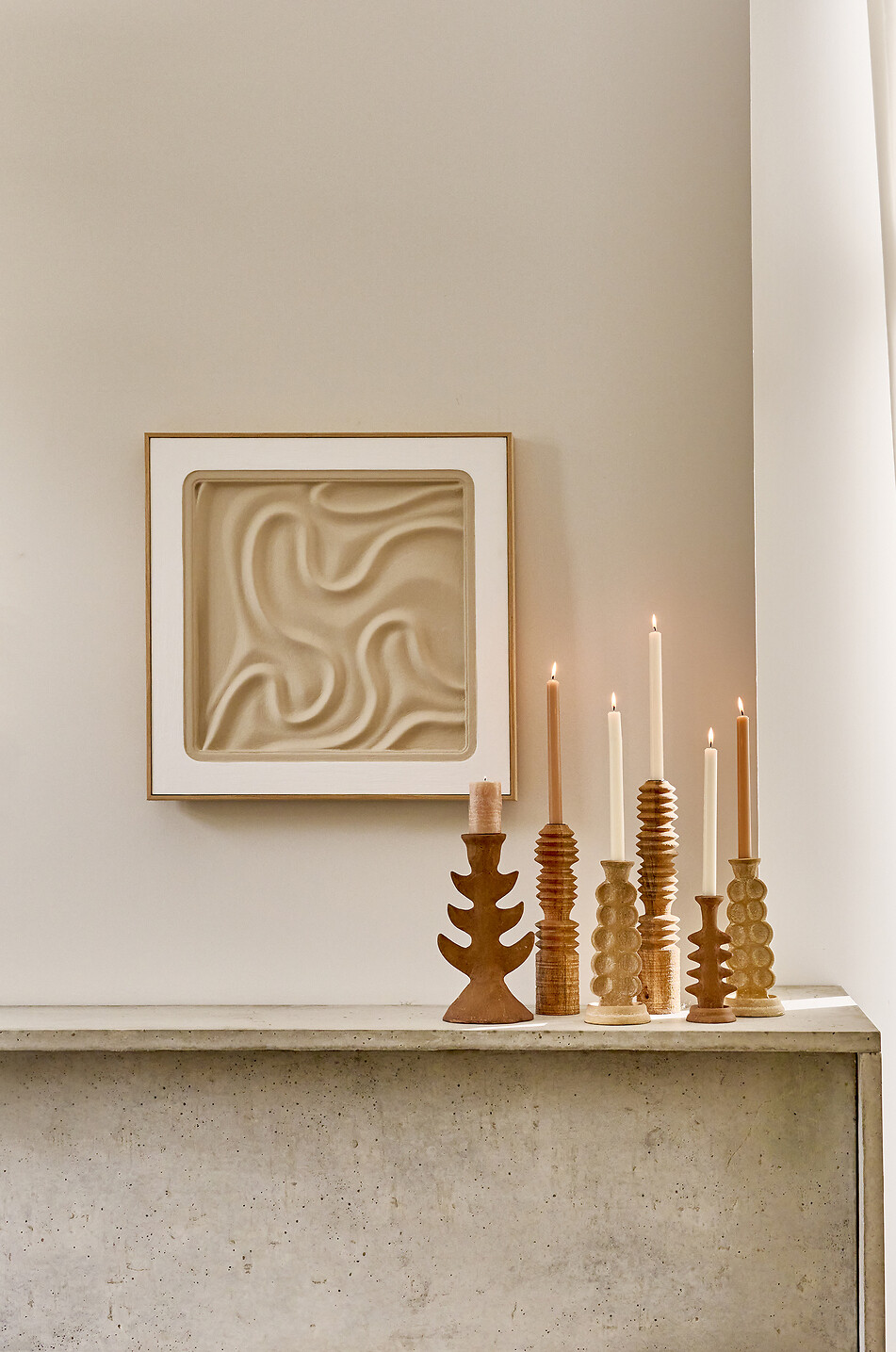 POMAX Bougeoir Rotello - H37 Maison BEIGE 3