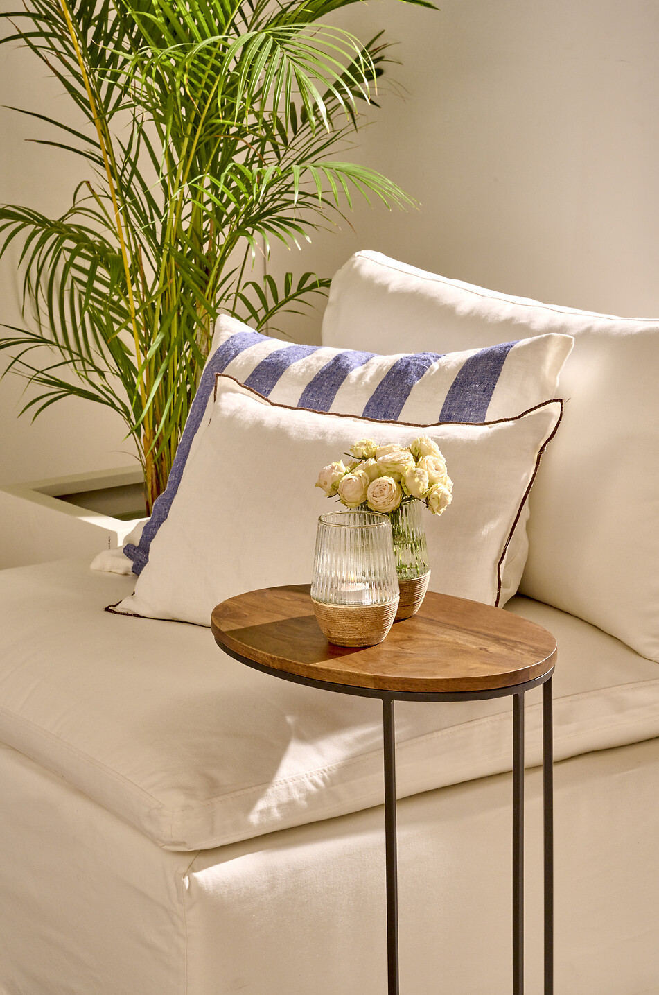 POMAX Arbre wood and fluted glass candle jar - H28 Home BEIGE 2