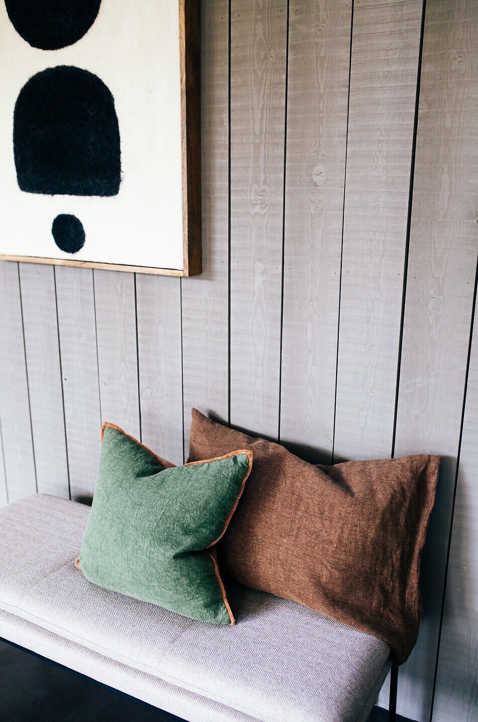 POMAX Coussin rectangulaire Alpha Basics Maison MARRON 2