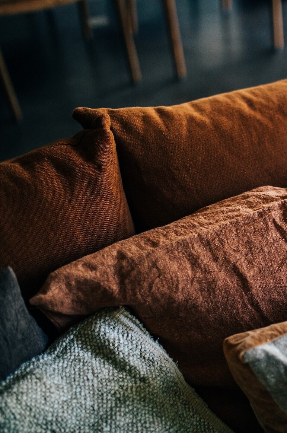 POMAX Coussin rectangulaire Alpha Basics Maison MARRON 3