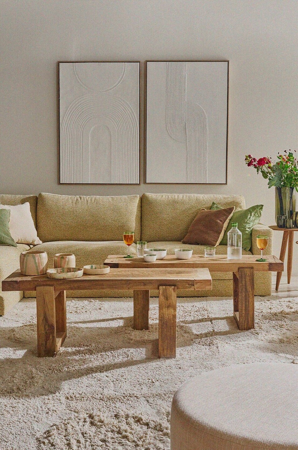 Pomax Alpha Borders Linen Cushion - Thumbnail 5