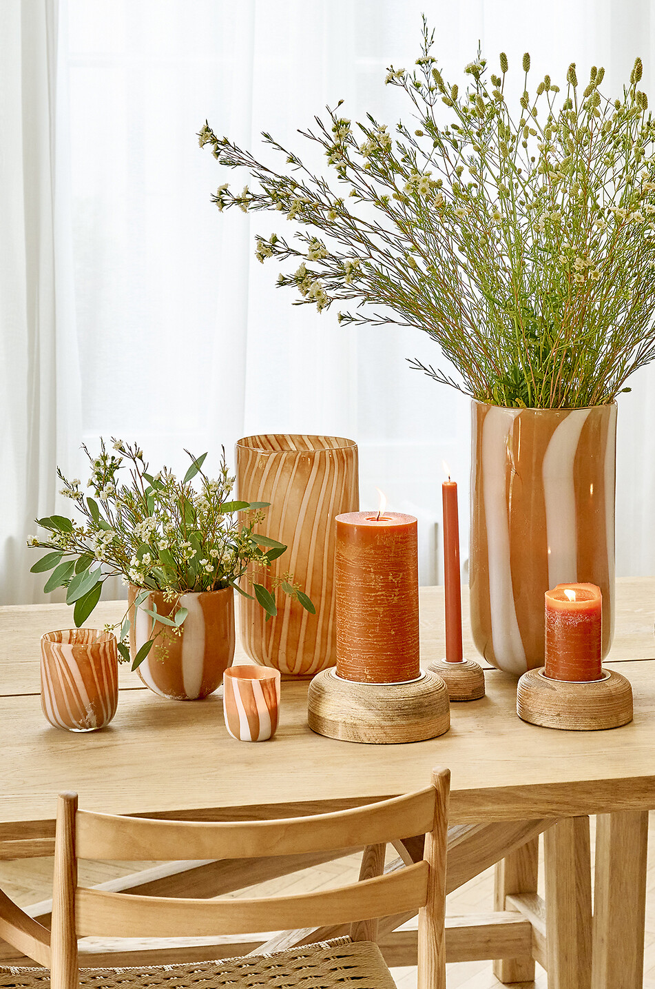 POMAX Arbre wooden candle stand Home BEIGE 2