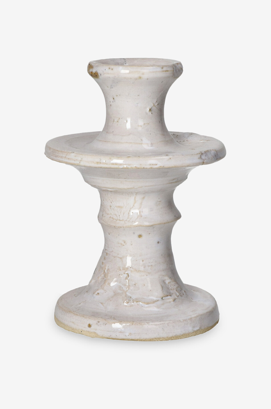 POMAX Azahara clay candlestick - H15 Home WHITE 1