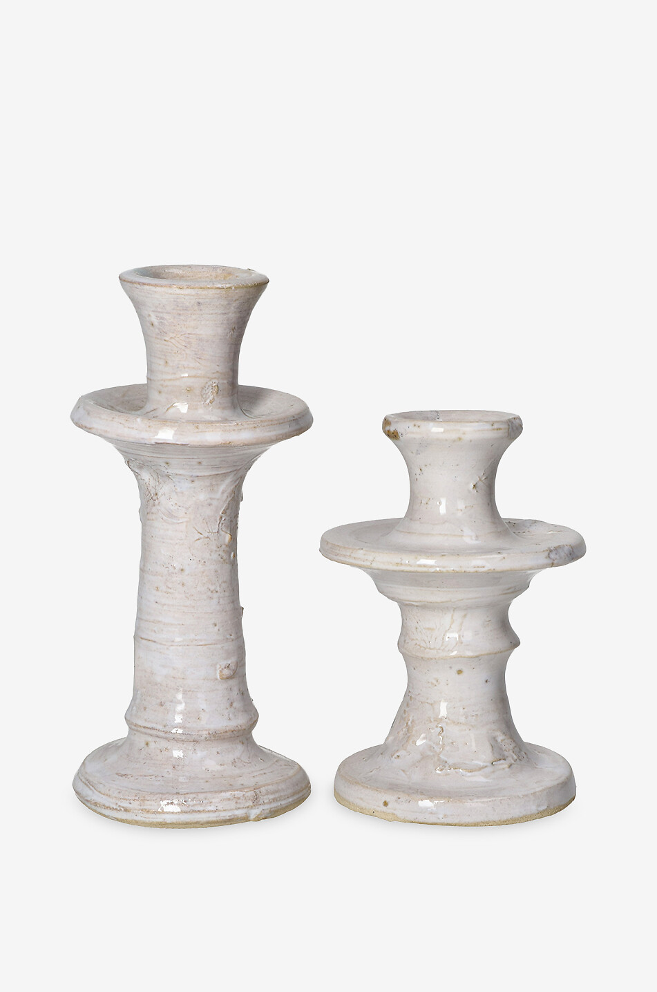 POMAX Azahara clay candlestick - H15 Home WHITE 2