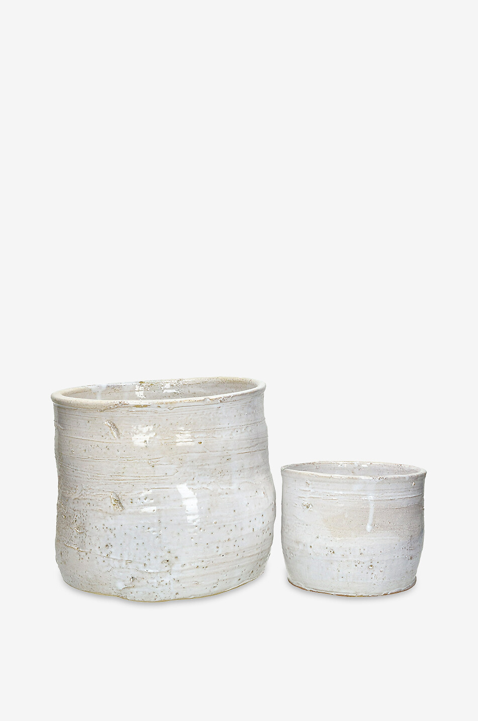 POMAX 2er-Set Tontöpfe Azahara Haus WEISS 1