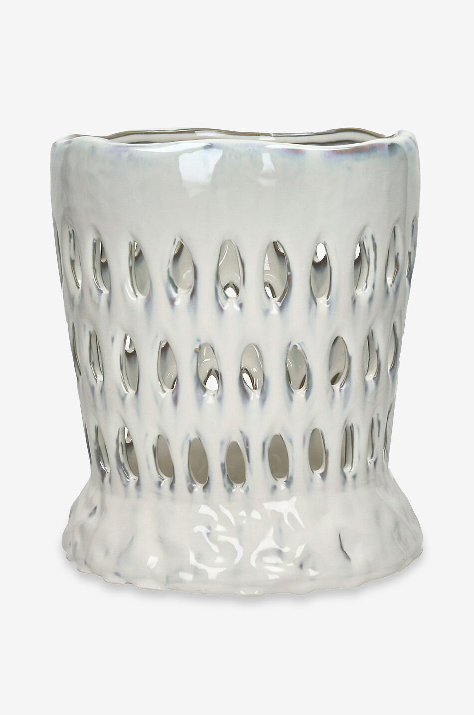 POMAX Windlicht aus Steingut Coral - H28 Haus WEISS 1