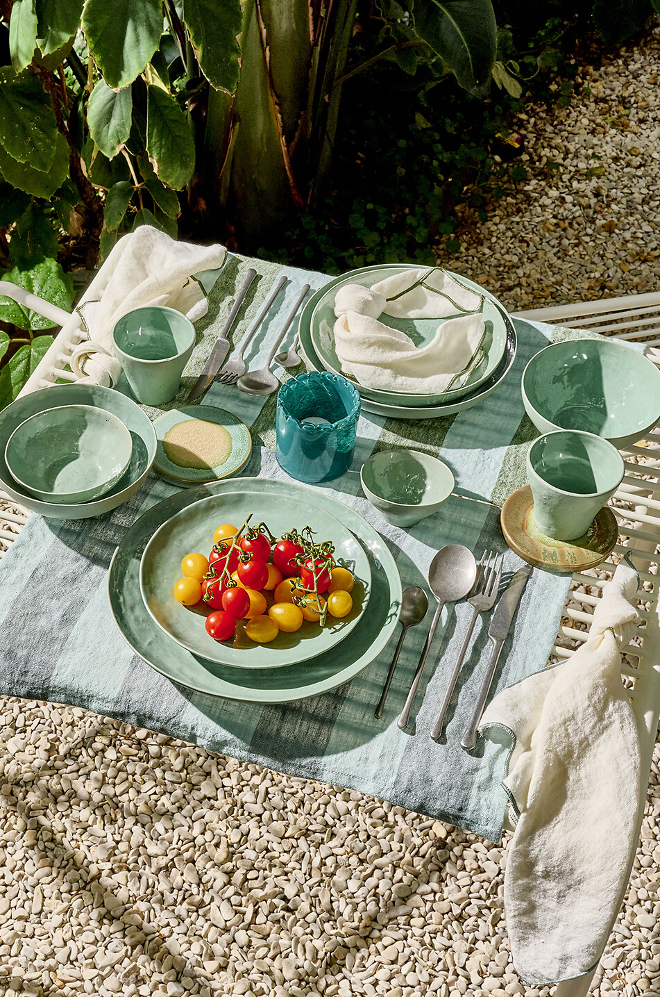 POMAX Cirque Magique striped linen place mat Home MULTI COLOURED 3