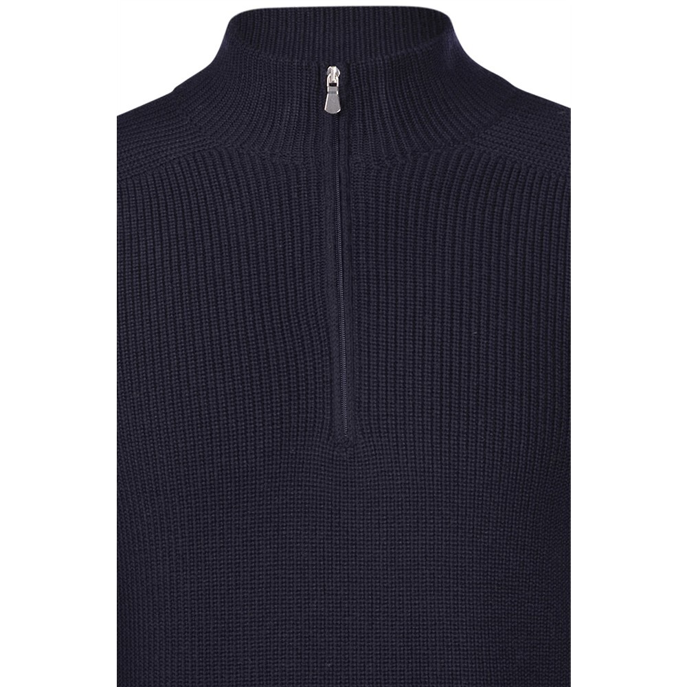 GRAN SASSO Cardigan à col montant en maille Homme BLEU FONCE 3