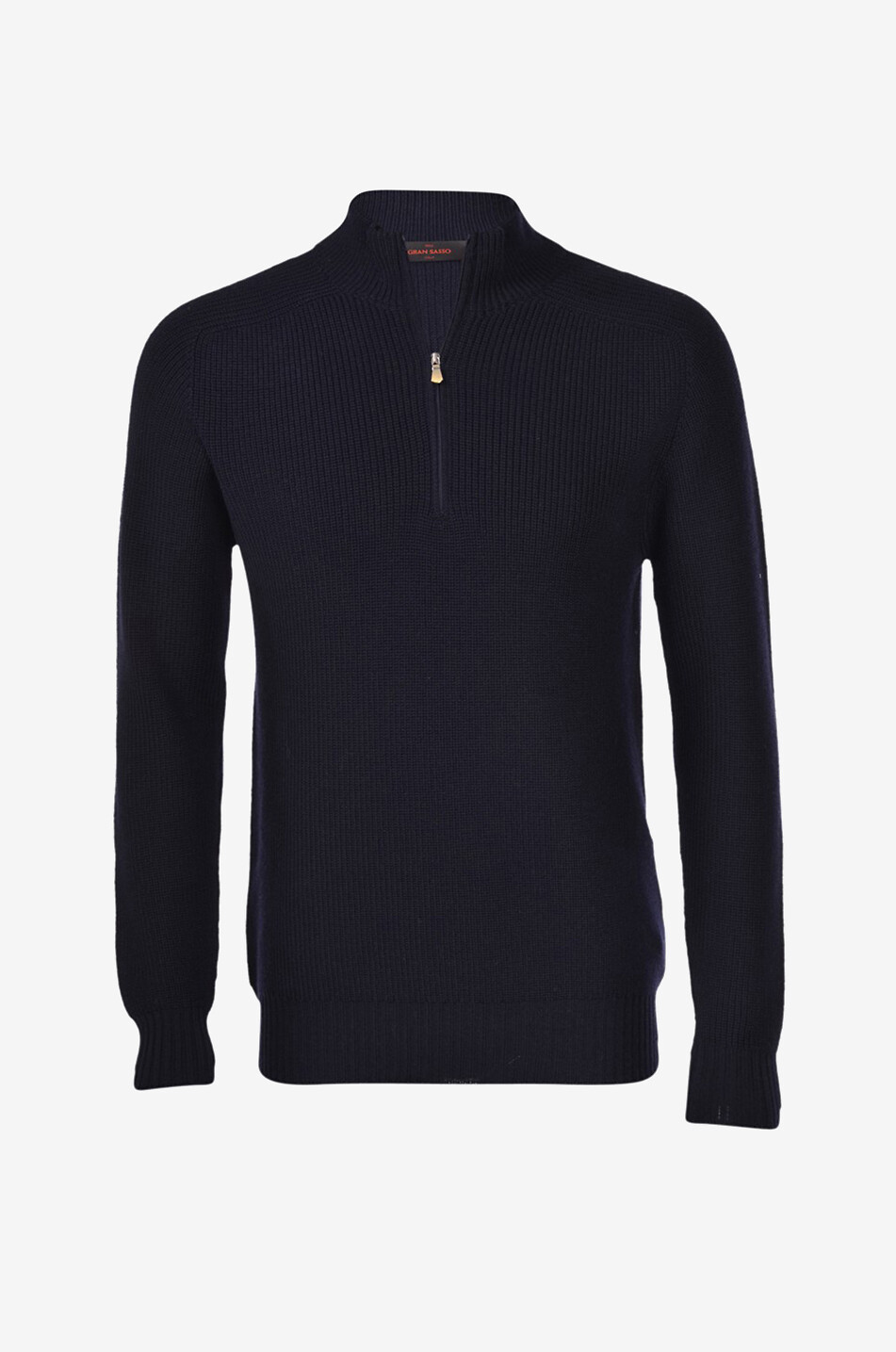 GRAN SASSO Cardigan à col montant en maille Homme BLEU FONCE 1