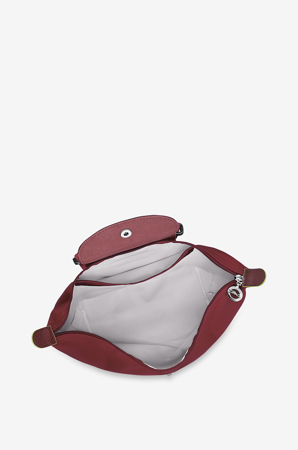 LONGCHAMP Sac à dos en toile et cuir de Russie Le Pliage Green M Femme ROUGE FONCÉ 5