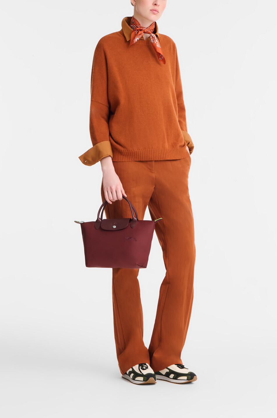 LONGCHAMP Sac à main en nylon Le Pliage Green S Femme ROUGE FONCÉ 3