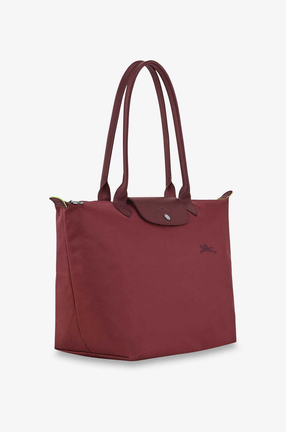 LONGCHAMP Le Pliage Green L Recycled canvas shopping bag Women DARK RED 2