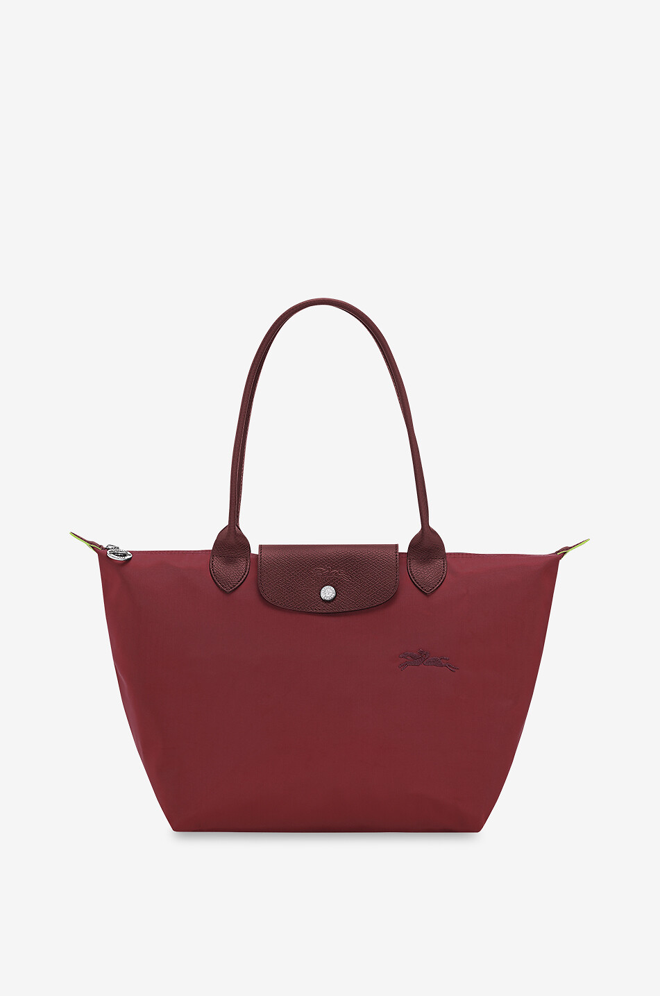 LONGCHAMP Le Pliage Green M Recycled canvas shopping bag Women DARK RED 1