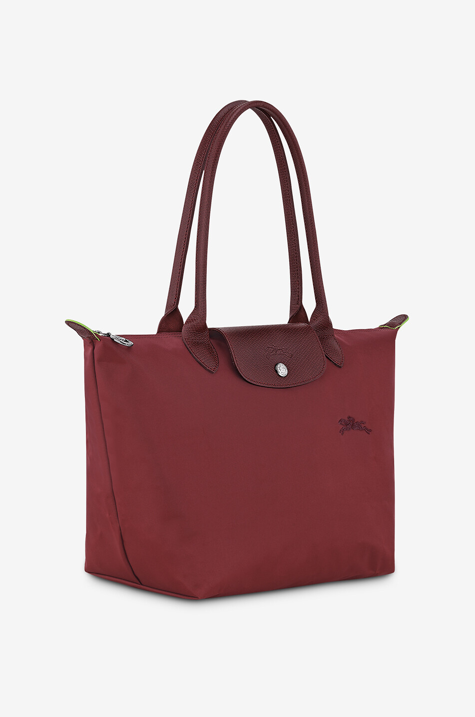 LONGCHAMP Le Pliage Green M Recycled canvas shopping bag Women DARK RED 2
