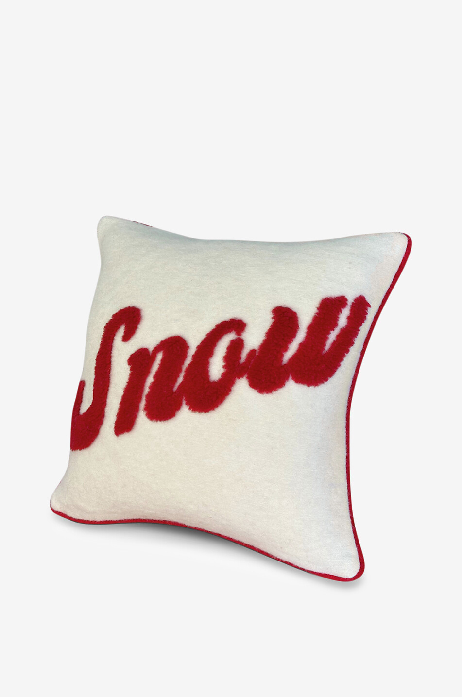 Coussin carré en laine vierge Snow