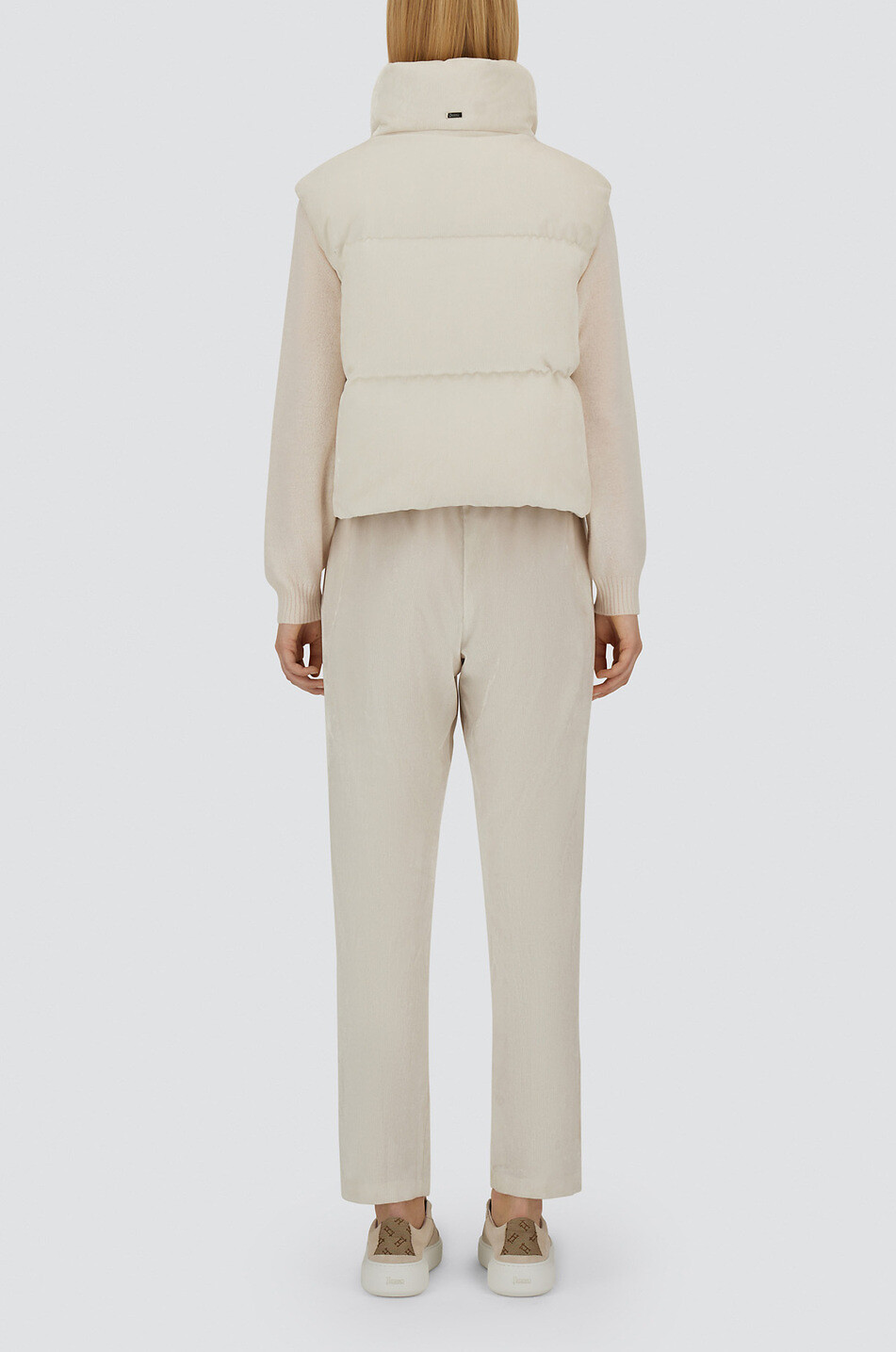 HERNO Jogginghose aus Cord und Lurex Resort Damen Hellbeige 4