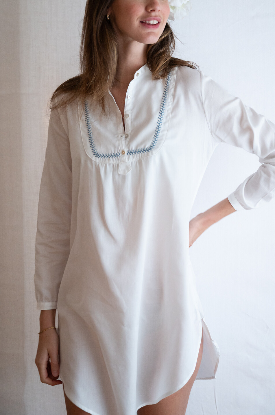 LALIDE A PARIS Chemise de nuit Stella Femme BLANC 3