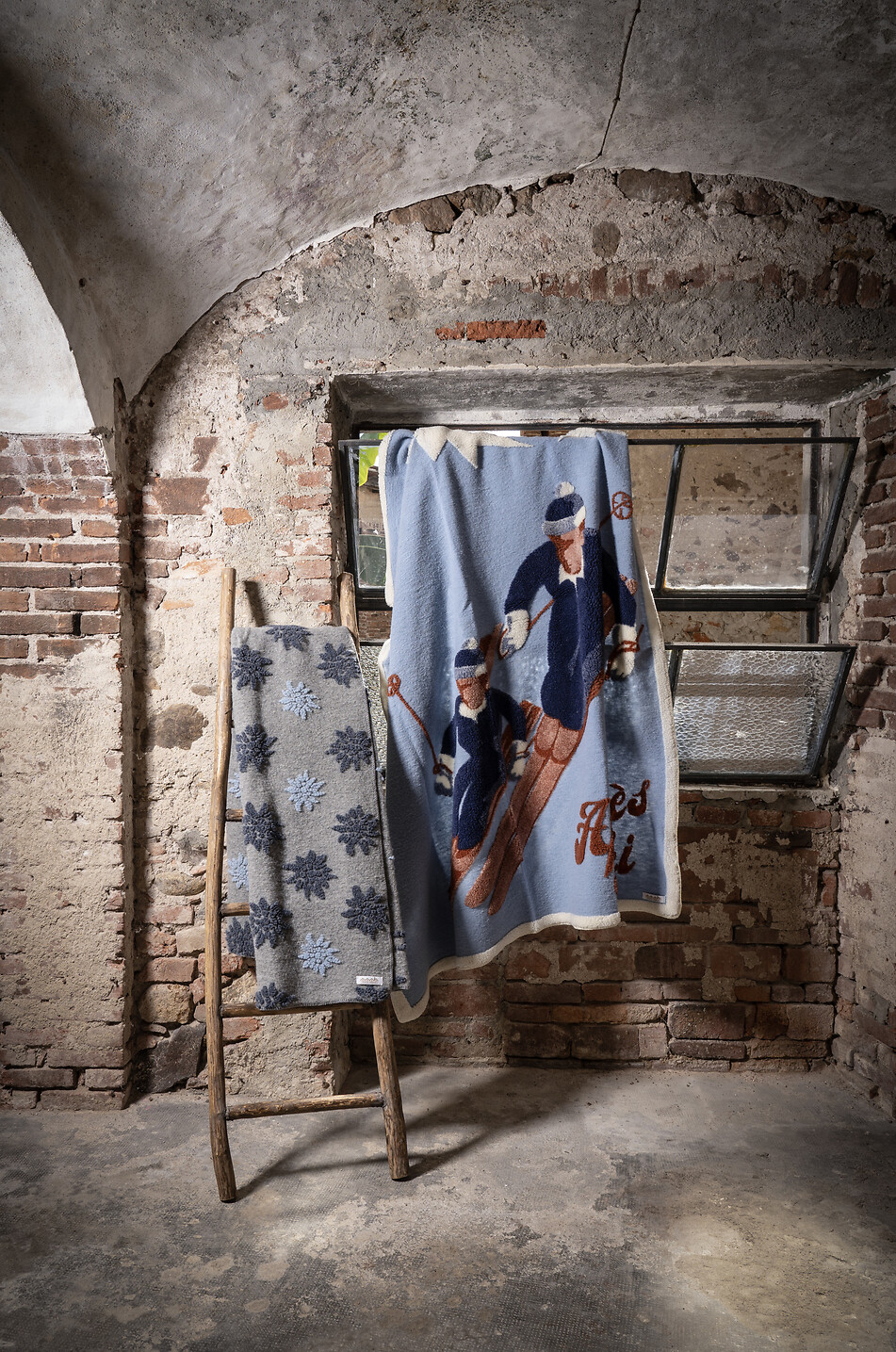 BIELLA FABRICS Après Ski virgin wool blanket Home BLUE 3